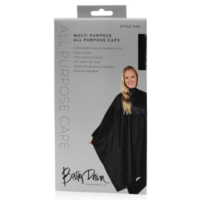 Betty Dain Multi Purpose Coloring/Styling Cape with Chemical-proof Panel, Eggplant
