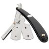 Parker SRB Straight Edge Barber Razor  Stainless Steel Blade Arm & Resin Handle  Uses Half Double Edge Razor Blades  Includes 5 Pre-Cut Blades  Professional Shaving Tool view 2