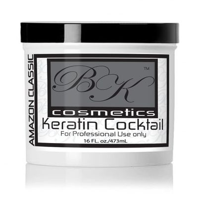 BK Cosmetics Amazon Classic Keratin Cocktail Mask (16.oz) - Effective Keratin Hair Relaxer - Made in USA - Anti Frizz Hair Mask - Smoothing, Moisturizing, Nourisher
