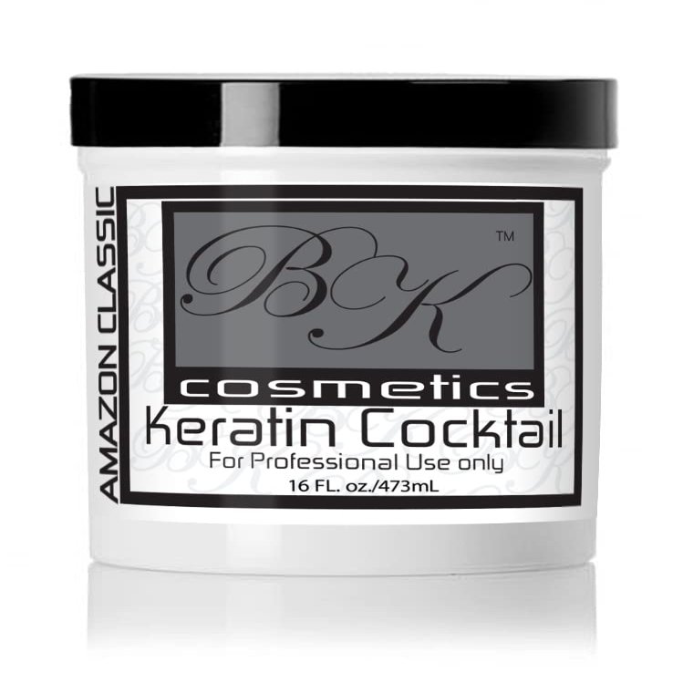 BK Cosmetics Amazon Classic Keratin Cocktail Mask (16.oz) - Effective Keratin Hair Relaxer - Made in USA - Anti Frizz Hair Mask - Smoothing, Moisturizing, Nourisher
