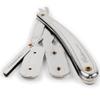 Parker SR1 Stainless Steel Straight Edge Barber Razor  Professional Shavette for Barbers & Home Use with 5 Premium Platinum Half Blades  Replaceable Blade Straight Razor for Close, Smooth Shaves view 2
