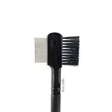 BeautyU&Me Deluxe Steel Eyebrow Eyelash Dual-Comb Extension Brush Metal Comb Makeup