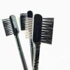 BeautyU&Me Deluxe Steel Eyebrow Eyelash Dual-Comb Extension Brush Metal Comb Makeup view 2
