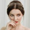 BABEYOND Bridal Headpiece Wedding Headband - Pearl Vintage Wedding Hair Bands for Brides with Lace Ribbon (White Beads) view 2
