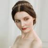 BABEYOND Bridal Headpiece Wedding Headband - Pearl Vintage Wedding Hair Bands for Brides with Lace Ribbon (White Beads) view 3