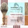 Anbbas Shaving Brush, Handmade Pure Badger Hair Brush with Natural Manchurian Ash Wood Handle for Men Traditional Wet Shaving view 4