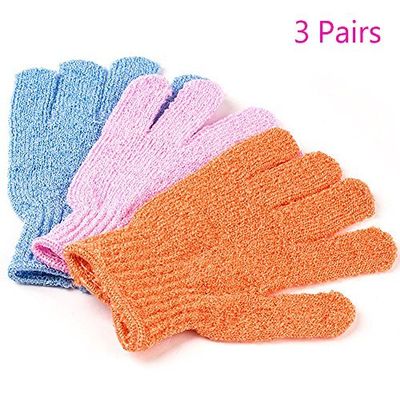 3/6/12 Pairs Magik Exfoliating Spa Bath Gloves Shower Soap Clean Hygiene Wholesale Lots (3 Pairs)
