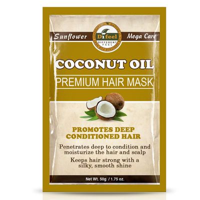 Difeel Premium Deep Conditioning Hair Mask - Coconut Oil 1.75 ounce (6-Pack)