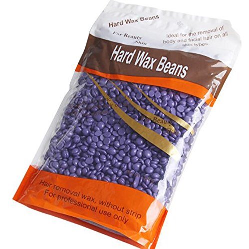 Bikini Hair Removal Bean, SONYA Cross No Strip Depilatory Hot Film Hard Wax Pellet Waxing (Lavender) (300g, Black Man)