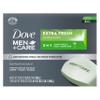 DOVE MEN + CARE 3 in 1 Bar Cleanser for Body, Face, and Shaving Extra Fresh Body and Facial Cleanser More Moisturizing Than Bar Soap to Clean and Hydrate Skin 3.75 Ounce (Pack of 8) view 1