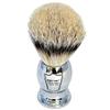 Parker 100% SILVERTIP Badger Shaving Brush  Chrome Handle & Stand  Premium 3-Band Badger Bristles for Smooth, Luxurious Lather view 3
