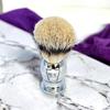 Parker 100% SILVERTIP Badger Shaving Brush  Chrome Handle & Stand  Premium 3-Band Badger Bristles for Smooth, Luxurious Lather view 4