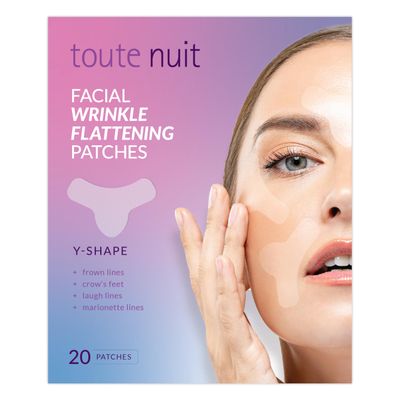 Toute Nuit Wrinkle Patches Y Shape Face Tape for Forehead, Between the Eyes & Around Mouth Hypoallergenic Anti Wrinkle Patches 20 Count, Made in USA