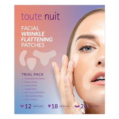 Toute Nuit Wrinkle Patches Trial Pack Face Tape for Forehead, Eyes & Mouth Hypoallergenic Anti Wrinkle Patches 54 Count, Made in USA