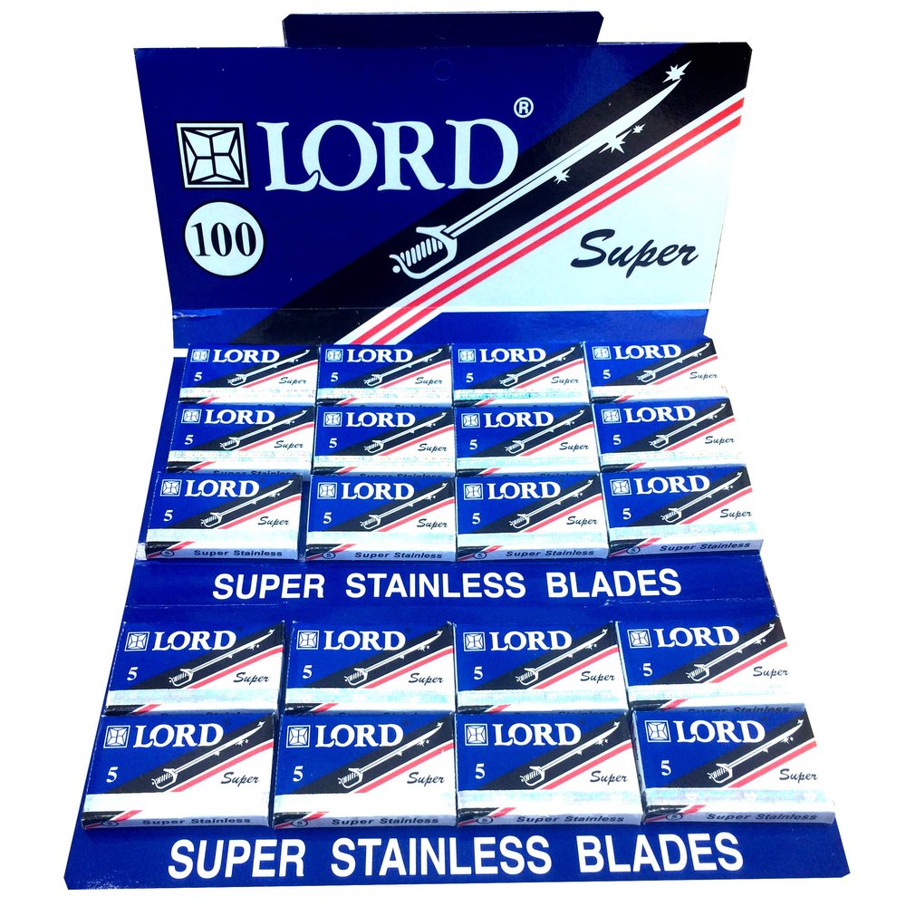 100 Lord Super Stainless Double Edge Safety Razor Blades