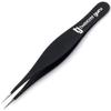 Pointed Tweezers - Sharp Precision Needle Nose Tip, Best Tweezers for Eyebrows and Ingrown Hair, Surgical Pointed for Blackheads & Splinters (Black) view 1