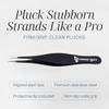 Pointed Tweezers - Sharp Precision Needle Nose Tip, Best Tweezers for Eyebrows and Ingrown Hair, Surgical Pointed for Blackheads & Splinters (Black) view 3