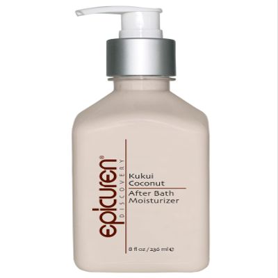 epicuren DISCOVERY Kukui Coconut After Bath Body Moisturizer, 8 Fl Oz