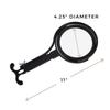 Rucci Round Portable Lightweight 5x/1x Magnifying Neck Mirror Piano Black - 4.25" Diameter x 0.25" x 11"H, Black view 2