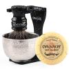 Anbbas Black Badger Hair Shaving Brush Resin Handle and Acrylic Thicken Shaving Stand,Stainless Steel Shaving Bowl and Goat Milk Soap 4in1 Gift Set for Men Wet Shave view 3