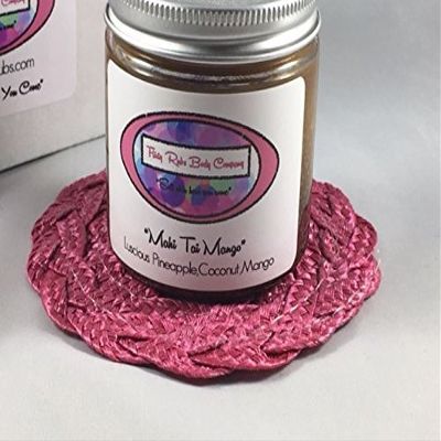 Flirty Rubs Mai Thai Mango (Brown Suga) All Natural Body Scrub, Exfoliator with Shea Butter, Coconut Oil, Moisturizes, Cleanses, Exfoliates, 4 oz.