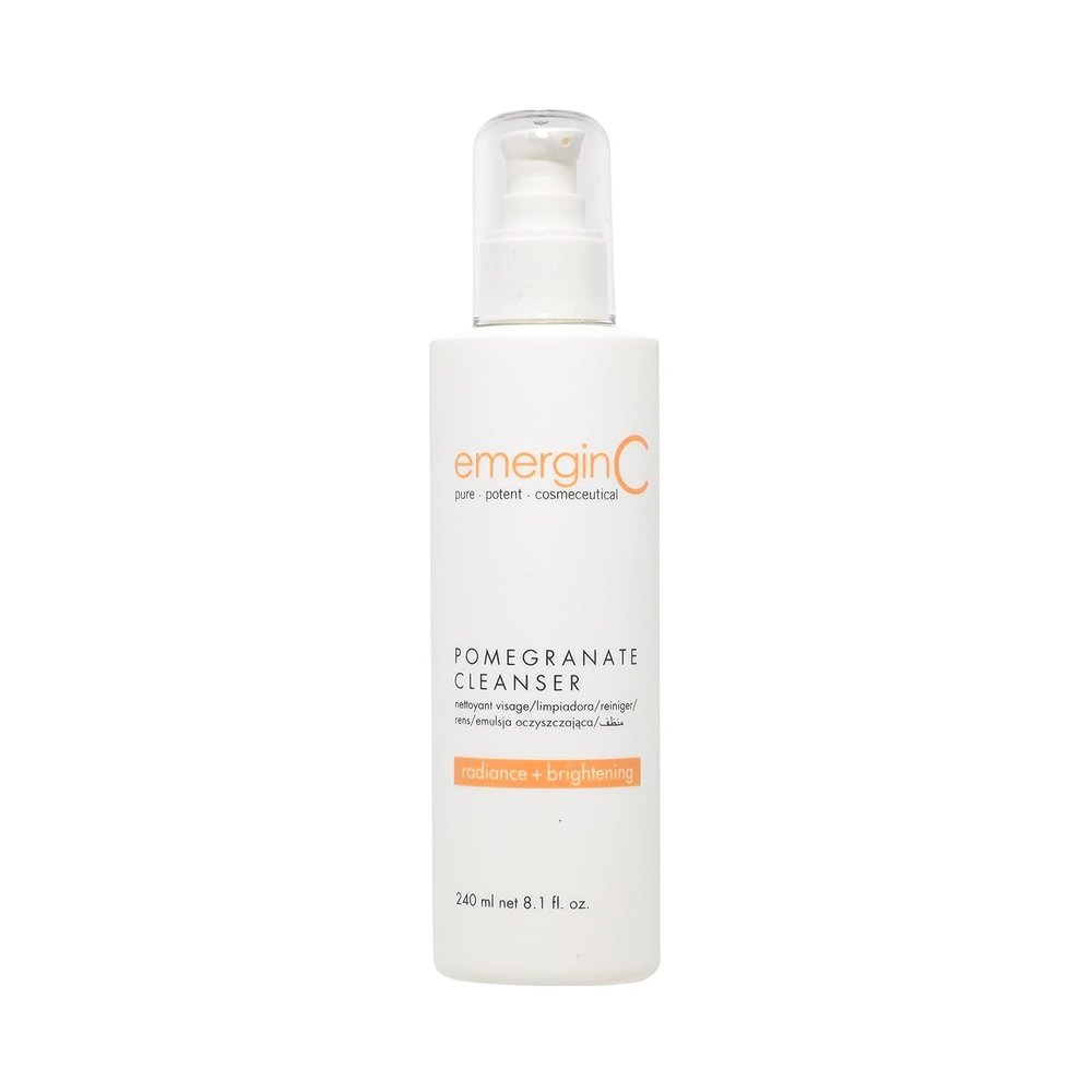 emergin C Pomegranate Gel Cleanser - Hydrating Face Wash with Fruit Extracts + Green Tea - Contains Vitamins A, C + E (8.1 oz, 240 ml)