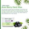 Clean + Easy Acai Berry Hard Wax for Hair Removal  Non-Strip, Depilatory Wax for Painless Full Body, Face, Bikini Brazilian Waxing, Removes Fine to Coarse Hair, 14 oz view 3
