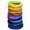 100 Pieces Hair Elastics Hair Ties Ponytail Holders Hair Bands (5 x 0.3 cm, Multicolor) view 1