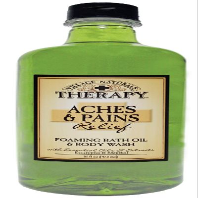 Village Naturals Therapy Foaming Bath Oil, Aches and Pains, 16 Ounce