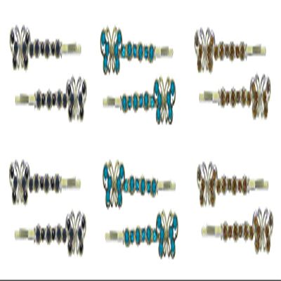 12 Piece Set - 6 Pairs - Bella Butterfly Hairpins U86200-2774-D