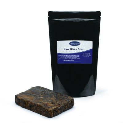 Raw African Black Soap from Ghana 1 Lb