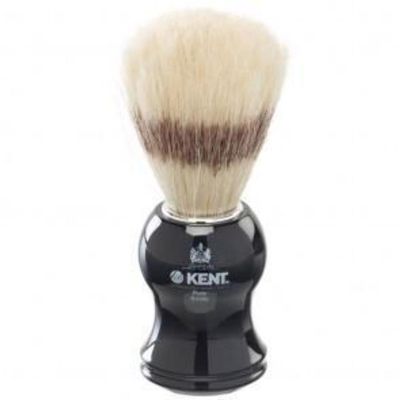 Kent VS60 Natural Badger Bristle Black Socket Shaving Brush for Men for Safety Razor, Shaving Razors for Men. Perfect Lather Shaving Brush for Shave Cream, Shaving Soap. Kent Luxury Shaving Since 1777