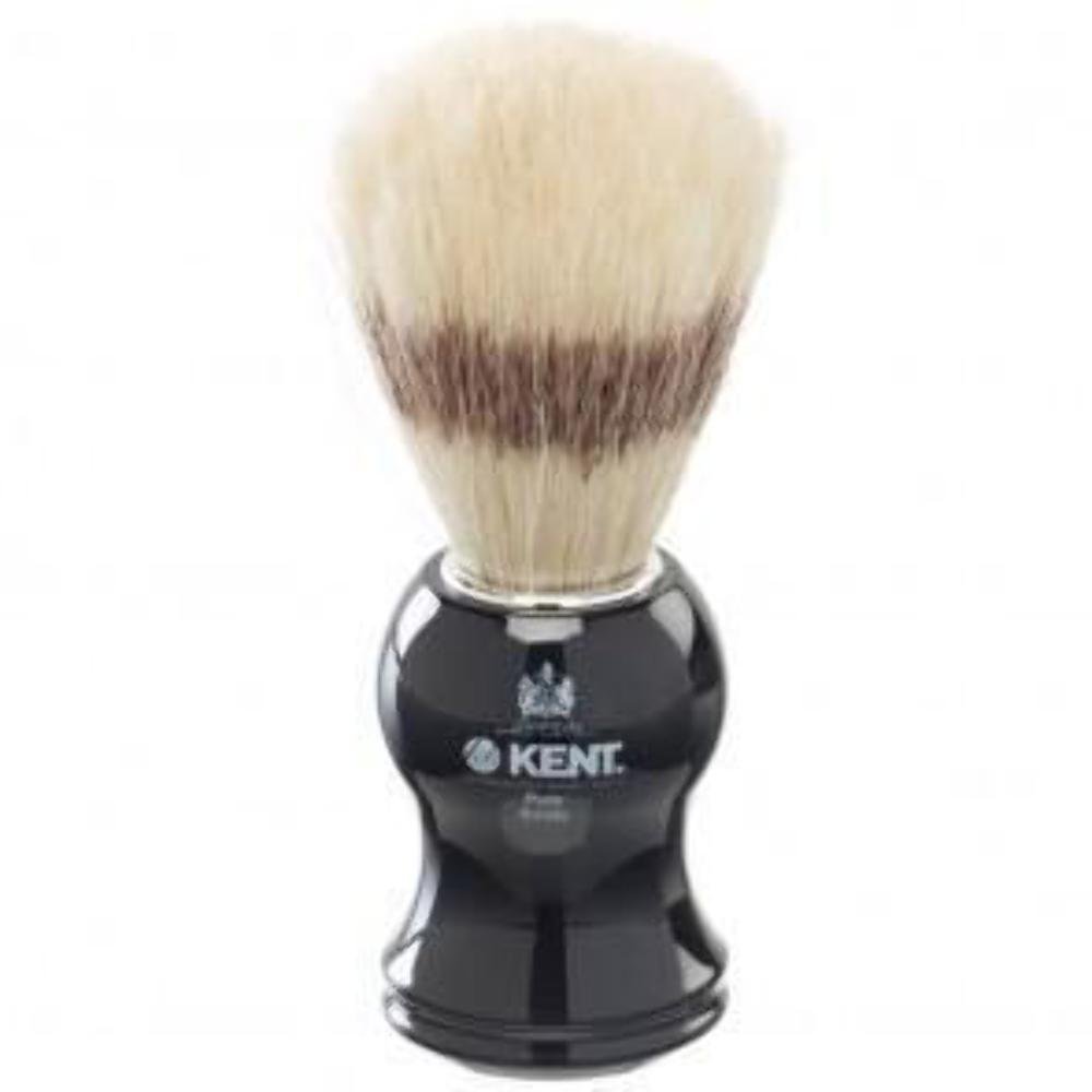 Kent VS60 Natural Badger Bristle Black Socket Shaving Brush for Men for Safety Razor, Shaving Razors for Men. Perfect Lather Shaving Brush for Shave Cream, Shaving Soap. Kent Luxury Shaving Since 1777