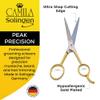 Camila Solingen CS07 Hair Scissors Professional 5 Inch Very Sharp Grooming Scissors. Razor Edge Barber Hair Cutting Scissor. Stainless Steel Hair Cutting Shears for Salon. Made of in Solingen Germany view 2