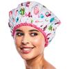 Reusable Shower & Bath Cap, Lined, Oversized Waterproof Shower Caps Large Designed for all Hair Lengths with Lining & Elastic Band Stretch Hem Hair Hat - Fashionista Diva view 2