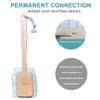 2 Pack Natural Exfoliating Loofah luffa loofa Bath Brush On a Stick - with Long Wooden Handle Back Brush for Men & Women - Shower Sponge Body Back Scrubber view 4