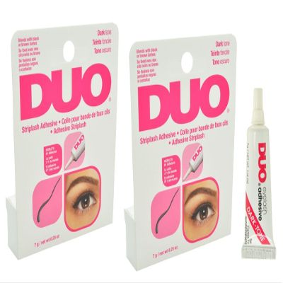2 X DUO Eyelash Adhesive Dark Tone for Strip Lashes waterproof. : 0.25oz / 7 g