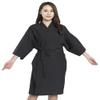 PERFEHAIR Salon Client Gowns Kimono Style, Hair Salon Smocks Capes- 43 Inch Long (Black) view 1