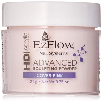 EZ Flow High Definition Cover Pink Powder False Nails, 0.75 Ounce