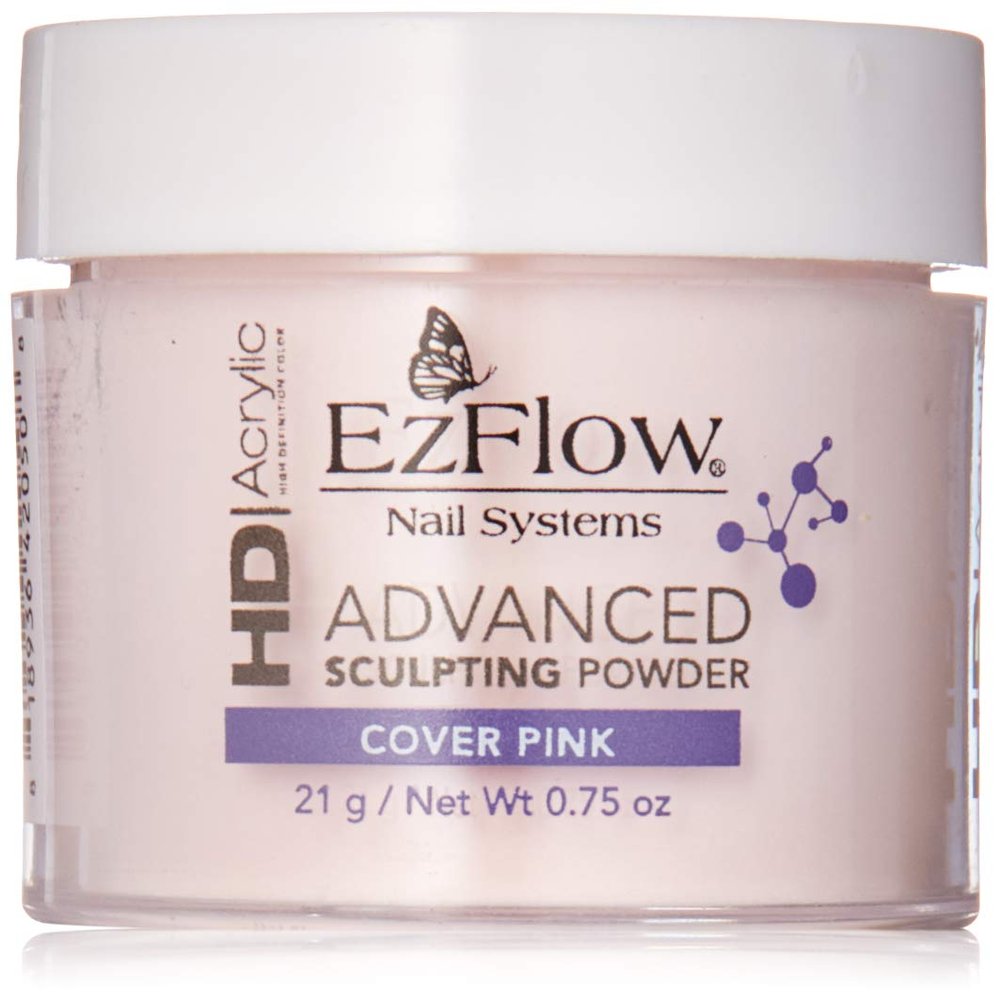 EZ Flow High Definition Cover Pink Powder False Nails, 0.75 Ounce