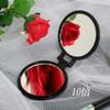  Yamamura YL-10 Double Sided Compact Mirror with 10x Magnification, Black, Mirror/Flat 3.0 inches (77 mm) view 2
