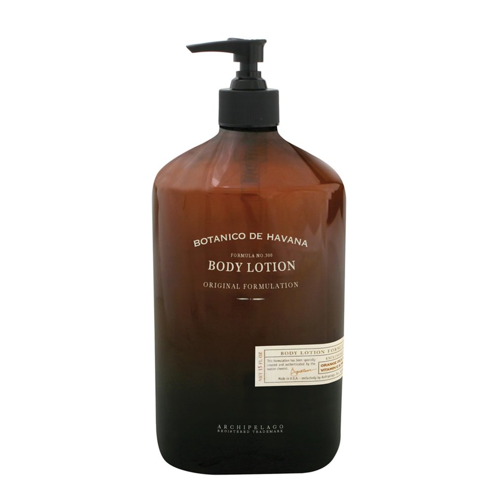 Archipelago Botanicals Botanico De Havana Lotion, Moisturizing Sugar Cane Pineapple & Orange Body Lotion for Soft, Healthy Skin, Paraben Free, Phthalate Free, 15.3oz