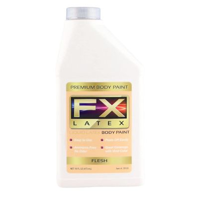 Flesh 16 Oz - Liquid Latex Face and Body Paint, Ammonia Free No Odor, Arts and Crafts Paint for Halloween Zombie Cosplay!