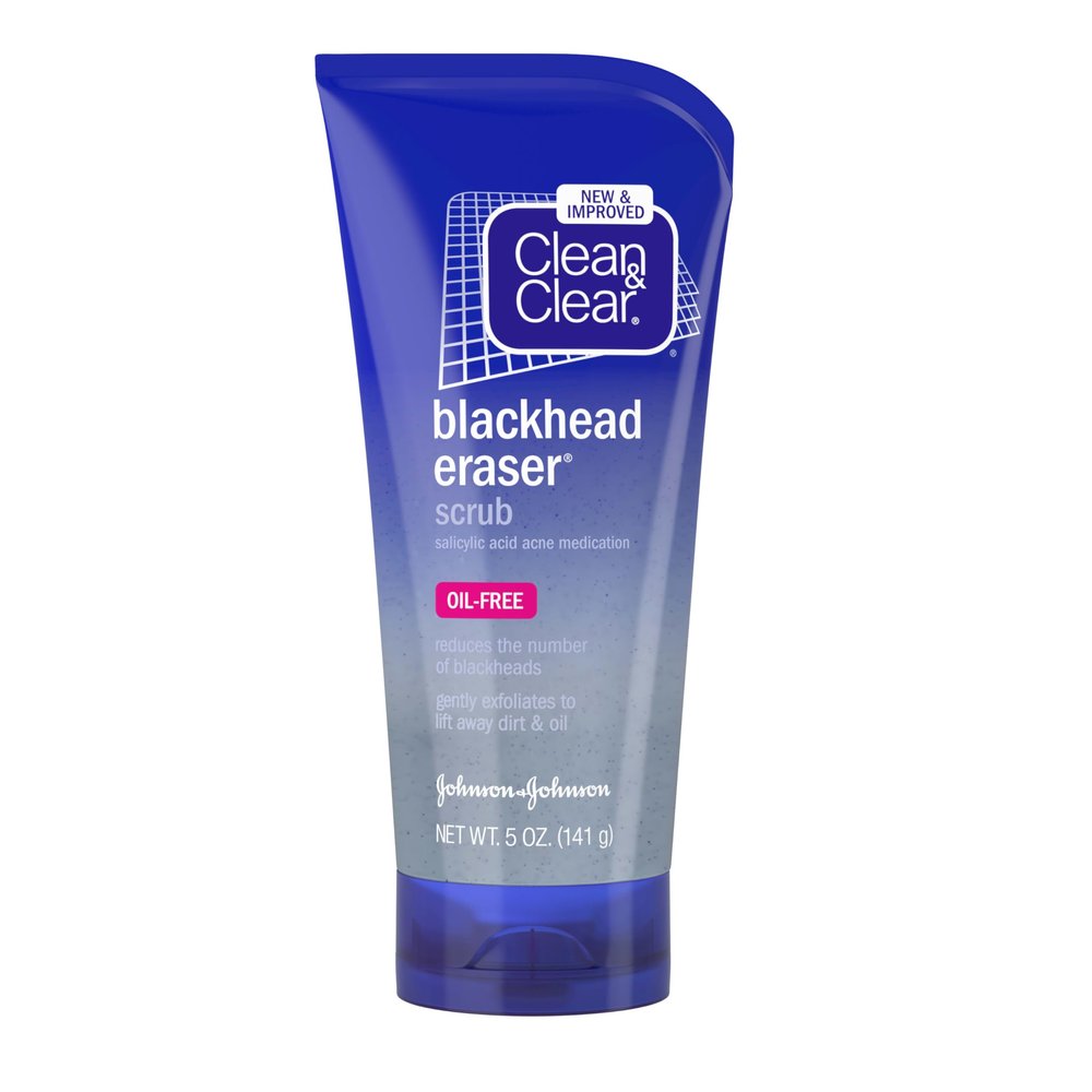 Clean & Clear Blackhead Eraser Facial Scrub with 2% Salicylic Acid, Acne-Prone Face Wash for Daily Exfoliation, Oil-Free Face Scrub to Remove Blackheads, Dirt, and Oil, 5 Fl. oz