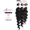 [7A Grade Unprocessed Brazilian Hair] Ali express Brazilian Human Hair 3 Bundles Ocean Wave -3 Bundles in 1 Pack Solution -Naturl Black (12+14+16) view 3