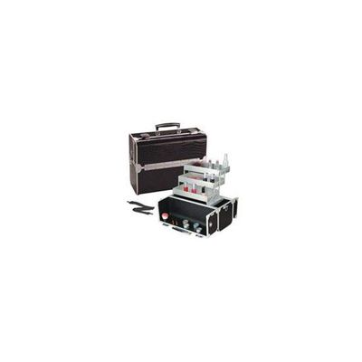 Black Cosmetic Train Case with Crocodile Texture Style No. TS-93