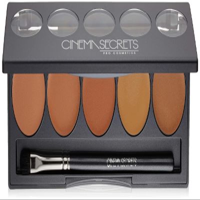 Cinema Secrets Ultimate Corrector 5-in-1 Palette No. 2 - Cream Concealer for Dark Circles, Blemishes & Scars - Color Correct, Contour & Highlight with Buildable Full Coverage