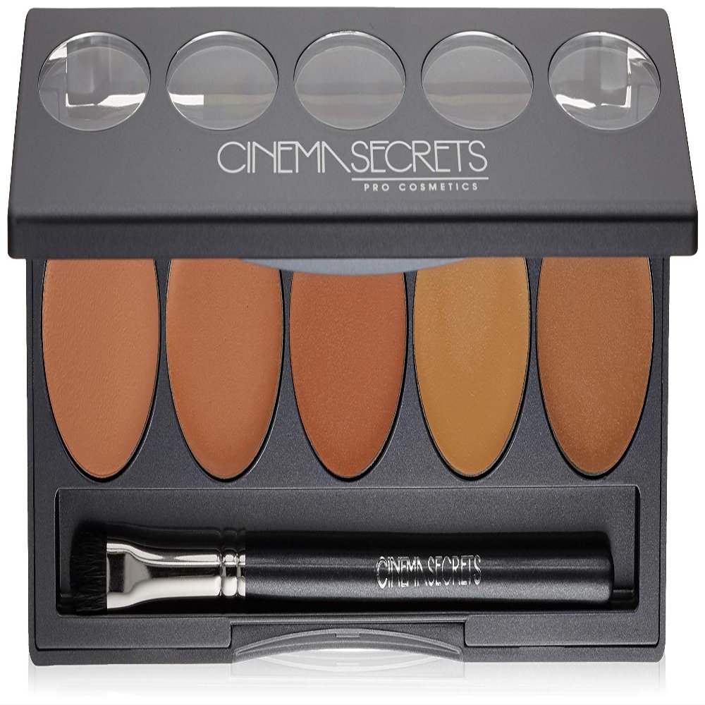 Cinema Secrets Ultimate Corrector 5-in-1 Palette No. 2 - Cream Concealer for Dark Circles, Blemishes & Scars - Color Correct, Contour & Highlight with Buildable Full Coverage