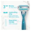 Gillette Venus Smooth Razor for Women, Includes 1 Reusable Razor Handle + 2 Count 3-Bladed Refills, Ergonomic Soft Grip Handle view 3