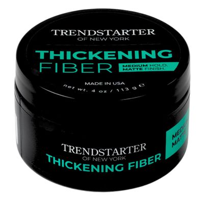 TRENDSTARTER - THICKENING FIBER (4oz) - Medium Hold - Matte Finish - Premium Hair Thickening Clay Pomade - Water-Based - All-Day Hold Styling Product